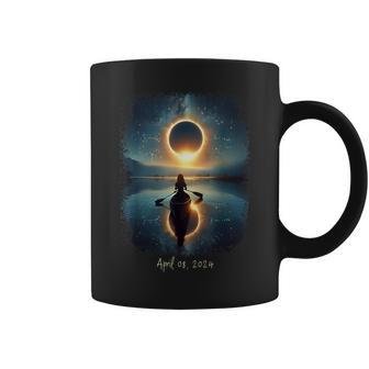 Solar Eclipse 2024 Lake Reflections Solar Eclipse Coffee Mug - Monsterry DE