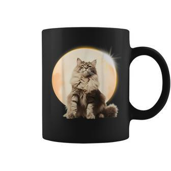 Solar Eclipse 2024 Maine Coon Cat America Totality Coffee Mug - Thegiftio UK