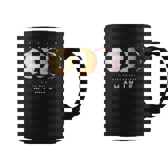 Solar Eclipse 2024 Maine Total Eclipse Graphic Coffee Mug | Mazezy