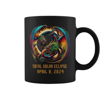 Solar Eclipse 2024 Mystical Dragon Fantasy Lover Coffee Mug - Seseable