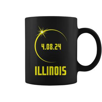 Solar Eclipse 2024 North America Illinois Usa 40824 Coffee Mug - Monsterry CA