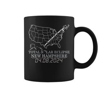 Solar Eclipse 2024 Party New Hampshire Total Usa Map Coffee Mug - Thegiftio