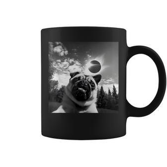 Solar Eclipse 2024 Pug Meme Coffee Mug - Monsterry