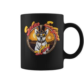 Solar Eclipse 2024 Steampunk Dog Total Solar Astronomy Coffee Mug - Monsterry CA
