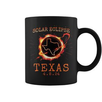 Solar Eclipse 2024 Texas Usa State Totality Path Souvenir Coffee Mug | Mazezy DE