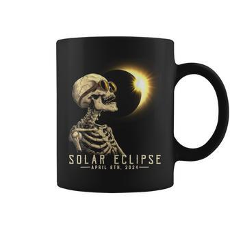 Solar Eclipse 2024 Total Eclipse April 8Th 2024 Skull Coffee Mug | Mazezy