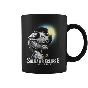 Solar Eclipse 2024 Total Eclipse April 8Th 2024 T Rex Coffee Mug | Mazezy