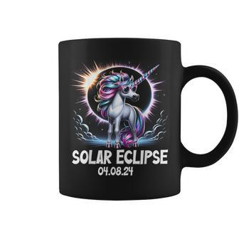 Solar Eclipse 2024 Unicorn Wearing Solar Eclipse Glasses Coffee Mug - Seseable