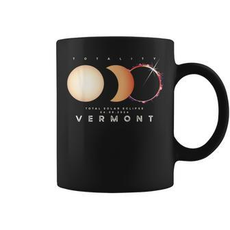 Solar Eclipse 2024 Vermont Total Eclipse American Graphic Coffee Mug | Mazezy