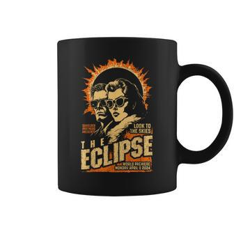 Solar Eclipse 2024 Vintage Science Fiction Movie Poster Coffee Mug - Seseable