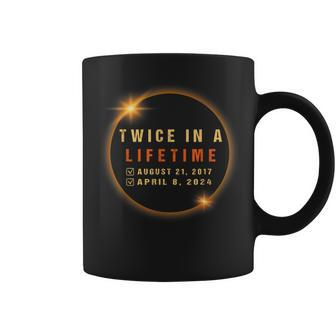 Solar Eclipse 4-8-24 Twice In A Lifetime Total Solar Eclipse Coffee Mug - Seseable