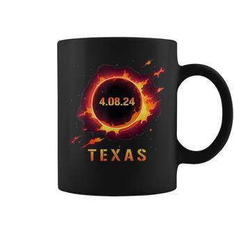 Solar Eclipse 40824 Texas Totality Event 2024 Souvenir Coffee Mug | Mazezy