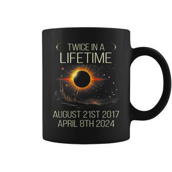 Solar Eclipse Astronomy Twice In Lifetime 2024 Solar Eclipse Coffee Mug - Monsterry