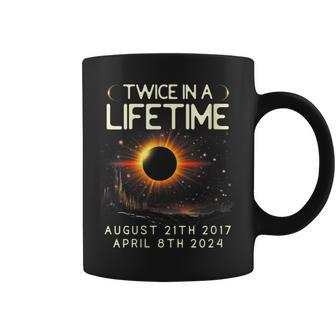 Solar Eclipse Astronomy Twice In Lifetime 2024 Solar Eclipse Coffee Mug | Mazezy