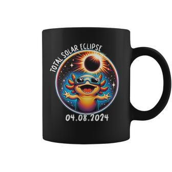 Solar Eclipse Axolot Wearing Glasses Pet April 8 2024 Coffee Mug - Monsterry CA