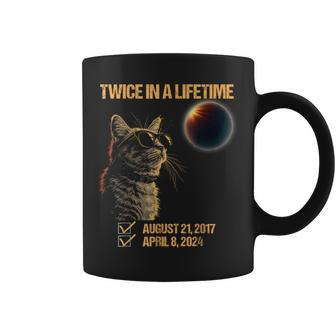 Solar Eclipse Cat Twice In Lifetime 2024 Solar Eclipse Coffee Mug - Monsterry UK