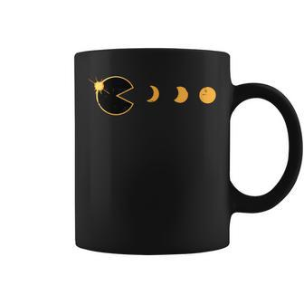 Solar Eclipse Gamer Eating Sun Retro Video Game Boys Kid Coffee Mug | Mazezy
