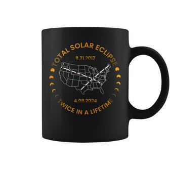 Solar Eclipse Twice In Lifetime 2024 Total Solar Eclipse Coffee Mug - Seseable