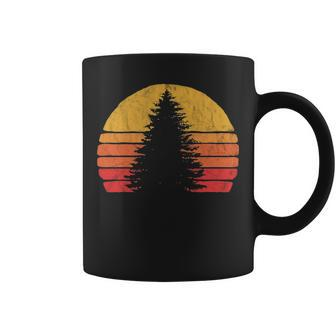 Solitary Pine Tree Sun Vintage Retro Outdoor Graphic Pullover Coffee Mug | Mazezy