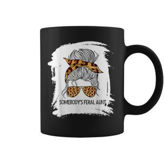 Somebody Feral Aunt Auntie Coffee Mug - Monsterry