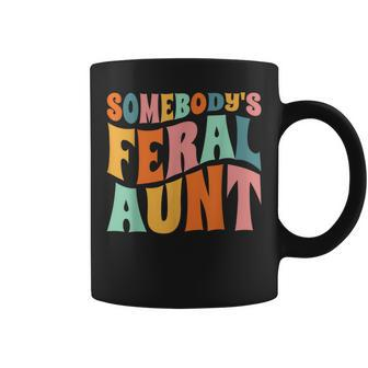 Somebody S Feral Aunt Auntie Baby Announcement Coffee Mug - Monsterry