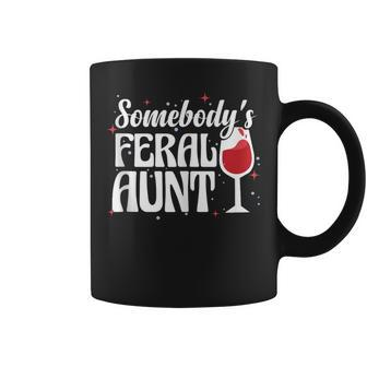Somebody's Feral Aunt Auntie Birthday Christmas Coffee Mug - Monsterry