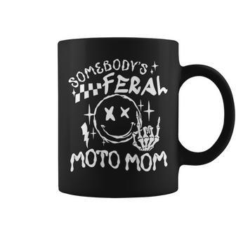 Somebody's Feral Moto Mom Coffee Mug - Seseable