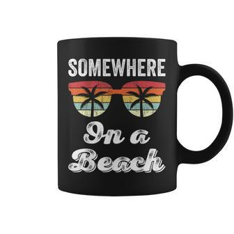 Somewhere On A Beach Tank Beach Vacation Summer Coffee Mug - Monsterry