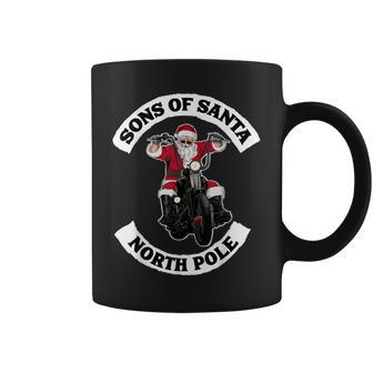 Sons Of Santa Biker Santa Santa On Motorcycle Coffee Mug - Monsterry