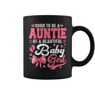 Soon To Be A Auntie Of A Beautiful Baby Girl Baby Shower Coffee Mug - Thegiftio UK