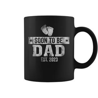Soon To Be Dad Est 2023 Loading Bar Vintage Retro New Daddy Coffee Mug - Monsterry