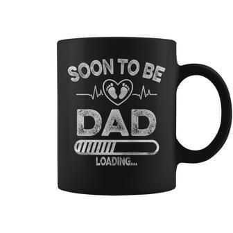 Soon To Be Daddy New Dad Father's Day Heartbeat Graphic Coffee Mug - Monsterry DE