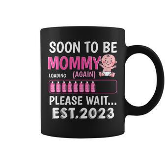 Soon To Be Mommy Again Est 2023 Baby Shower Girl Loading Coffee Mug - Monsterry