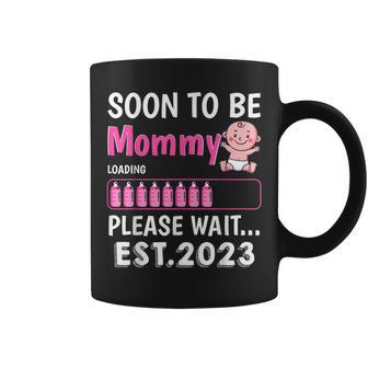 Soon To Be Mommy Est 2023 Baby Shower Girl Loading Family Coffee Mug - Monsterry UK