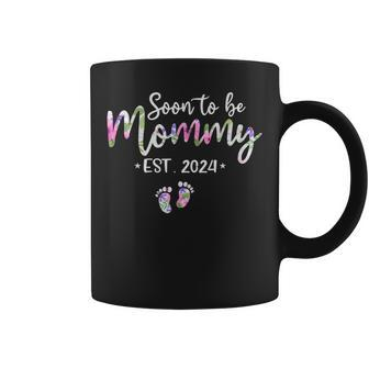 Soon To Be Mommy Mom Est 2024 Expect Baby Pregnancy Coffee Mug - Seseable