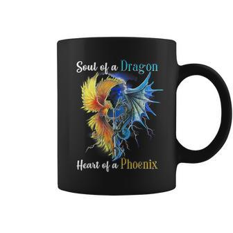 Soul Of A Dragon Heart Of A Phoenix Coffee Mug - Seseable