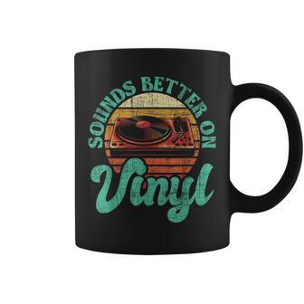 Sounds Better On Vinyl Music Lover Disc Records Collector Coffee Mug - Monsterry UK