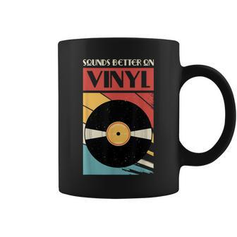Sounds Better On Vinyl Vintage Vinyl Record Collector Coffee Mug - Monsterry AU