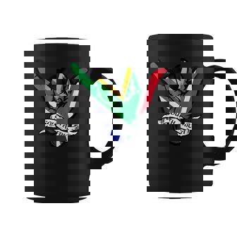 South Africa Hand Flag South African Coffee Mug - Thegiftio UK