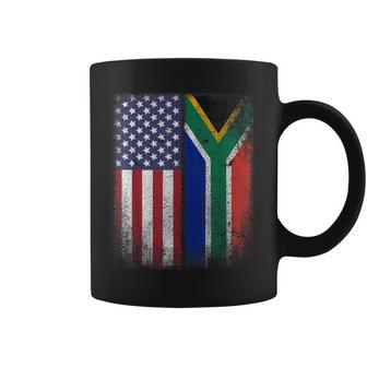 South African American Flag South Africa Usa America Coffee Mug - Monsterry