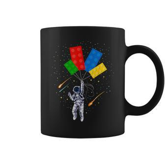Space Astronaut Master Builder Building Blocks Bricks Coffee Mug - Seseable