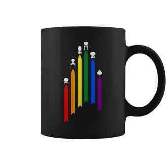 Spaceship Lgbt Flag Gay Pride Month Transgender Rainbow Coffee Mug - Monsterry CA