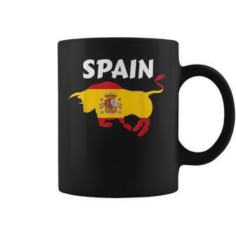 Spain Bull Spanish Flag Pride Born Espana Roots Coffee Mug - Thegiftio UK