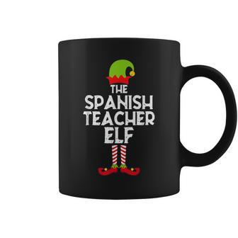 Spanish Teacher Elf Matching Family Group Christmas Pajama Coffee Mug - Monsterry