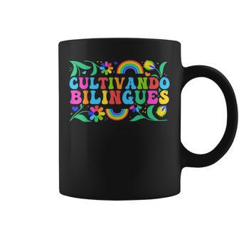 Spanish Teaching Pride Rainbow Cultivando Bilingues Coffee Mug - Monsterry UK