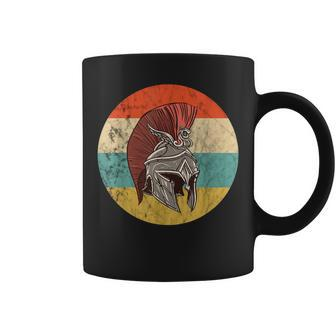 Sparta Soldier Spartan Gladiator Helmet Retro Sunset Warrior Coffee Mug - Monsterry AU