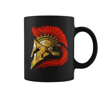 Spartan Warrior Helmet Ancient Greek Mythology Roman History Coffee Mug - Monsterry DE