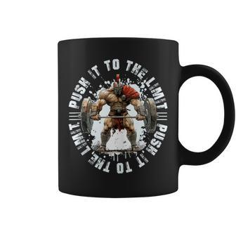 Spartan Weightlifting Workout Gym Push It To The Limit Coffee Mug - Monsterry CA