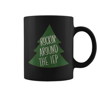 Special Education Teacher Christmas Rockin Around The Iep Coffee Mug - Seseable