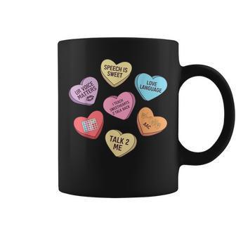 Speech Therapy Slp Happy Valentines Day Conversation Hearts Coffee Mug - Monsterry